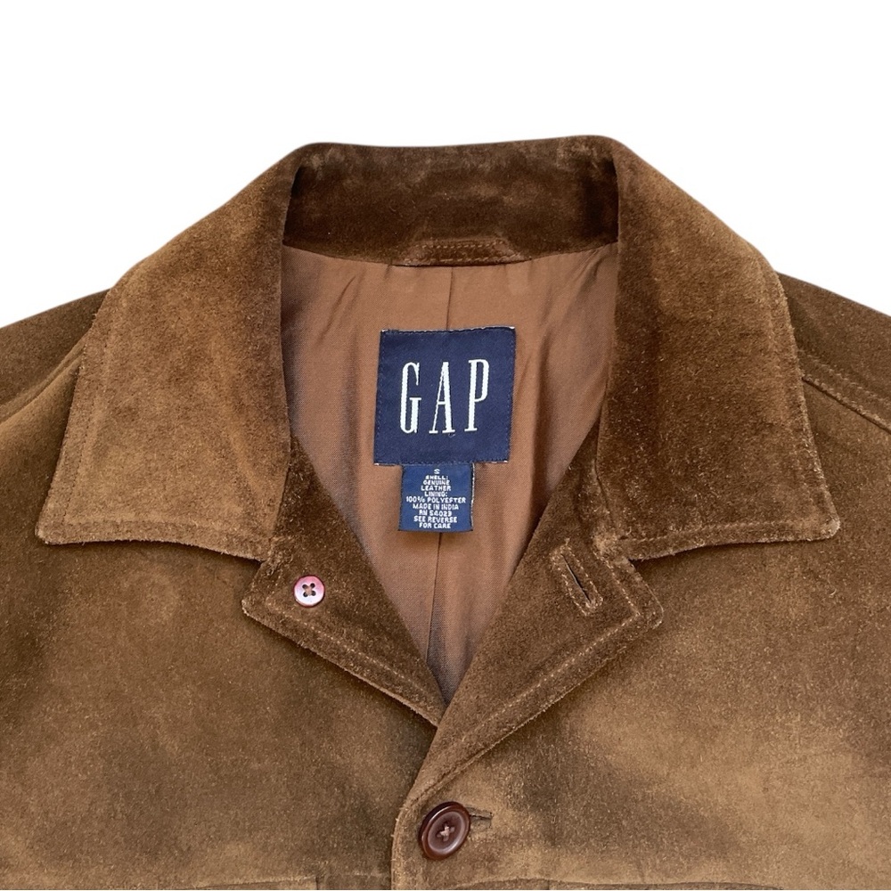 Gap Suede Jacket, Brown, Size Small - image 3